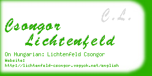 csongor lichtenfeld business card